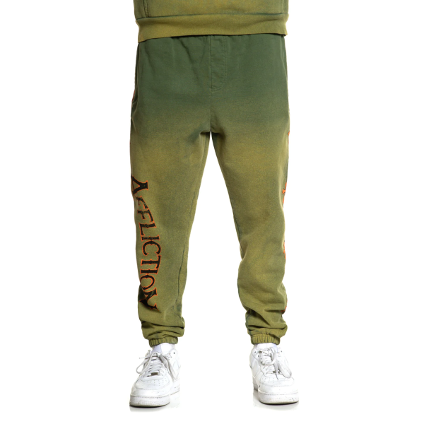 Штани Affliction Absolution Sweatpant Vtg. Green Potassium Spray