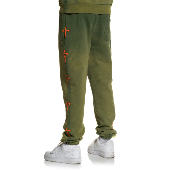 Штани Affliction Absolution Sweatpant Vtg. Green Potassium Spray