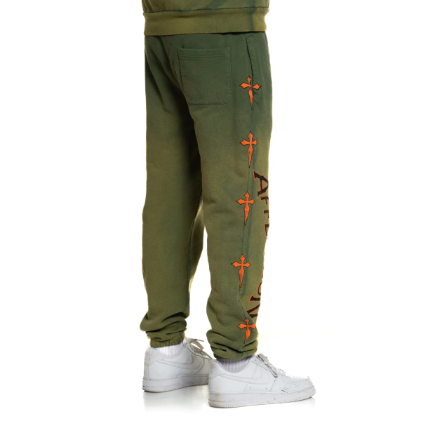 Штани Affliction Absolution Sweatpant Vtg. Green Potassium Spray