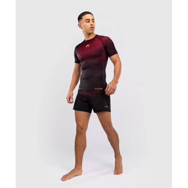 Рашгард Venum Tactical XT Short Sleeve Rashguard - Black/Burgundy/Gold