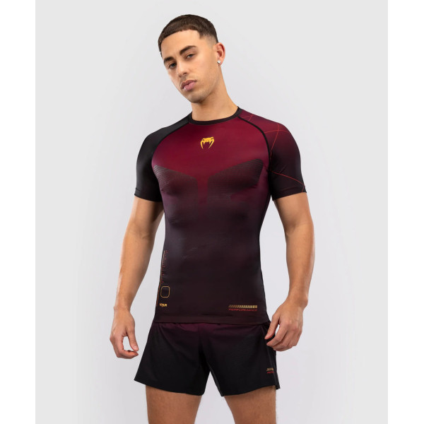 Рашгард Venum Tactical XT Short Sleeve Rashguard - Black/Burgundy/Gold