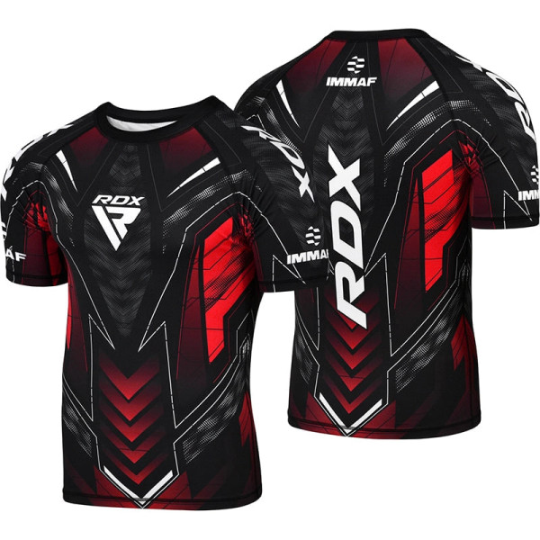 Компресійна футболка RDX IMMAF Approved Half Sleeves Red