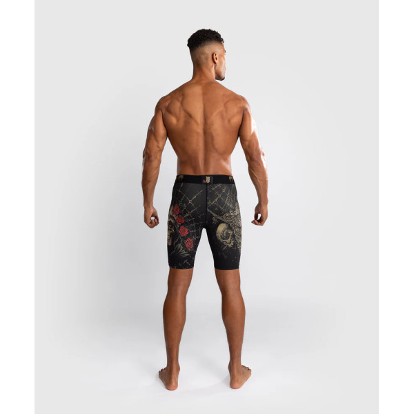 Компресійні шорти Venum Santa Muerte 5.0 Men’s Vale Tudo Shorts Deep Black Gold