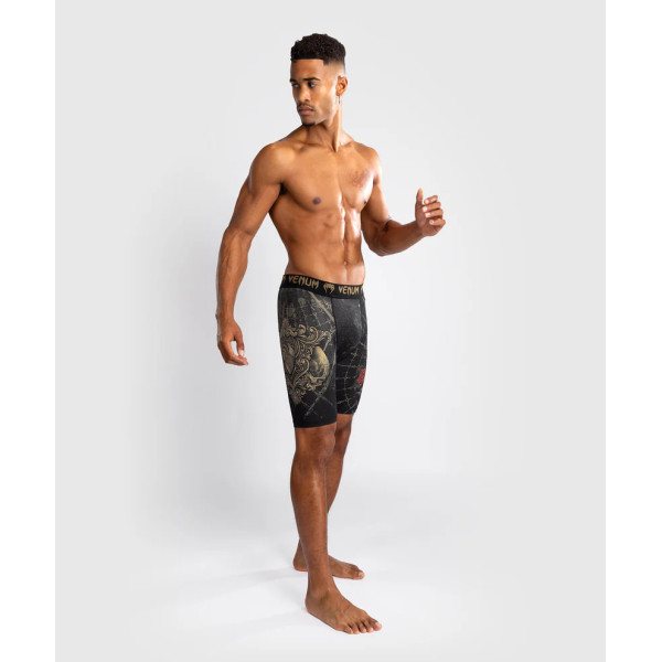 Компресійні шорти Venum Santa Muerte 5.0 Men’s Vale Tudo Shorts Deep Black Gold