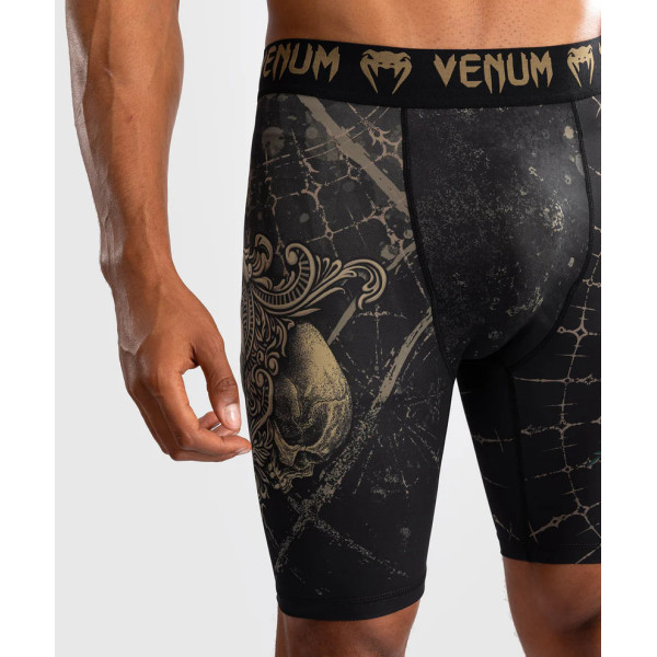 Компресійні шорти Venum Santa Muerte 5.0 Men’s Vale Tudo Shorts Deep Black Gold