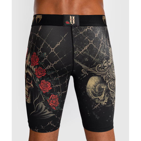 Компресійні шорти Venum Santa Muerte 5.0 Men’s Vale Tudo Shorts Deep Black Gold