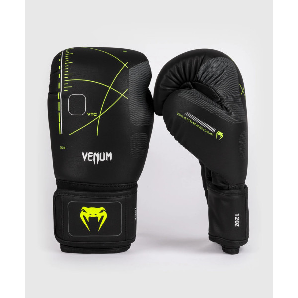 Боксерські рукавиці Venum Training Camp 4.0 Boxing Gloves - Black/Neon Green