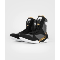 Боксерки Venum Elite Boxing Shoes Black White Gold