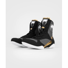 Боксерки Venum Elite Boxing Shoes Black White Gold