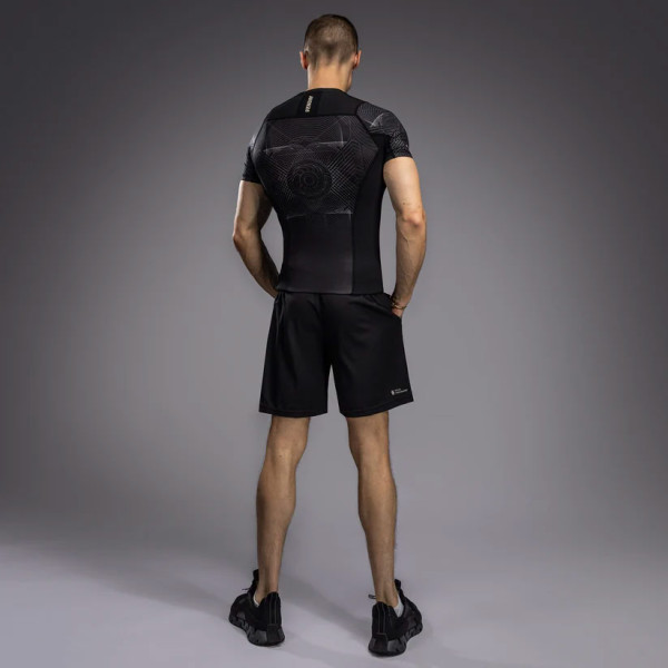 Рашгард Venum G-Fit Air Men's Short Sleeve Rashguard Deep Black Desert Sand