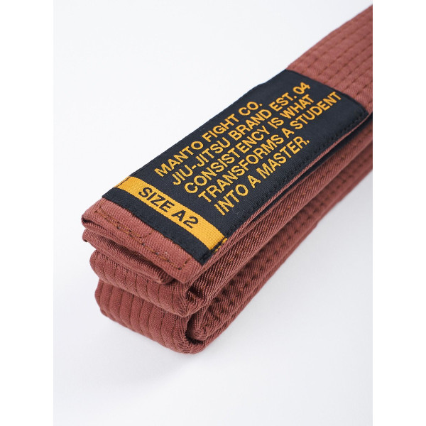 Пояс для кімоно MANTO Belt BJJ Motto Brown