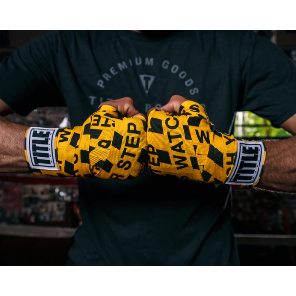 Бинти Title Boxing Print Hand Wraps 180 Gold Black White