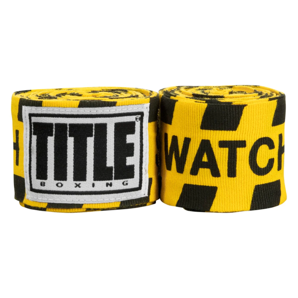 Бинти Title Boxing Print Hand Wraps 180 Gold Black White