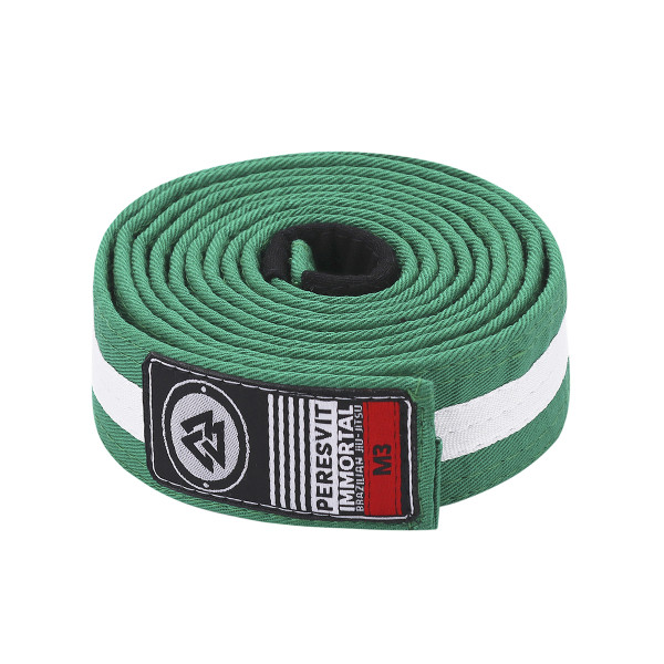 Дитячий пояс для кімоно Peresvit BJJ Belt Kid's Green White Stripe