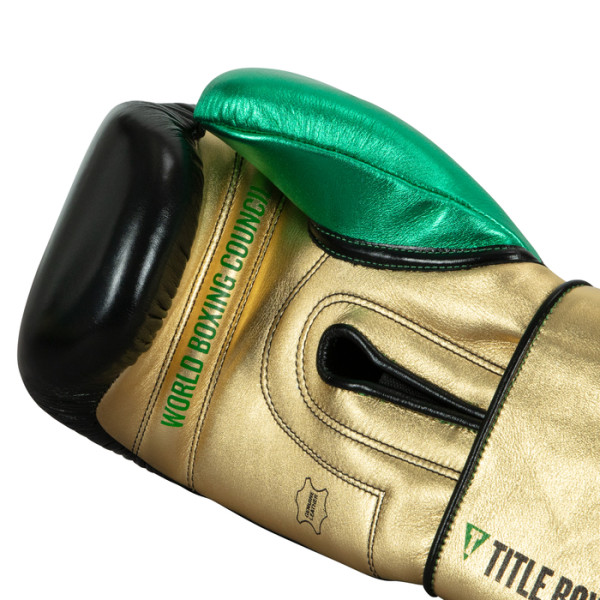 Боксерські рукавиці Title WBC Green Belt Training Gloves 1.0 Black Green