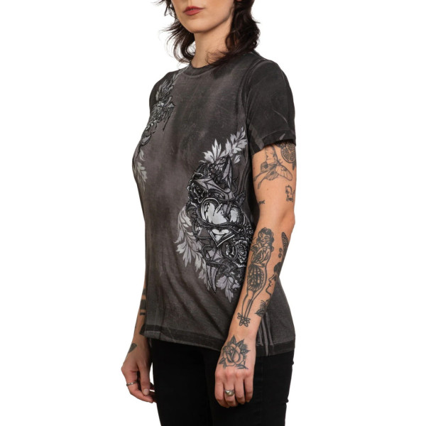Жіноча футболка Affliction Seductive Tee Charcoal