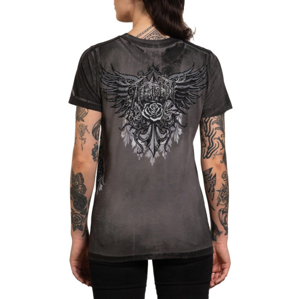 Жіноча футболка Affliction Seductive Tee Charcoal