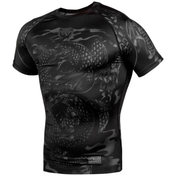 Рашгард Venum Dragons Flight Rashguard Short Sleeves Black Black