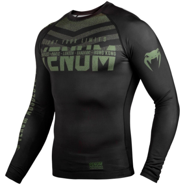 Рашгард Venum Signature Rashguard Long Sleeves Black Khaki Exclusive
