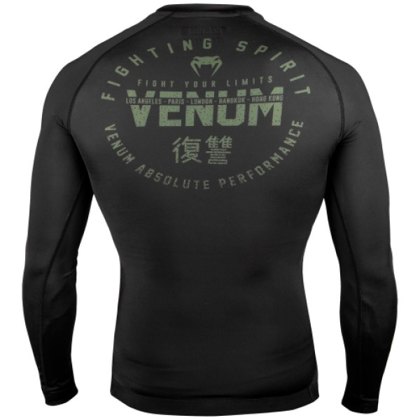 Рашгард Venum Signature Rashguard Long Sleeves Black Khaki Exclusive
