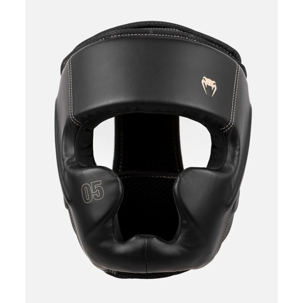 Боксерський шолом Venum Impact Evo Headgear Black Beige