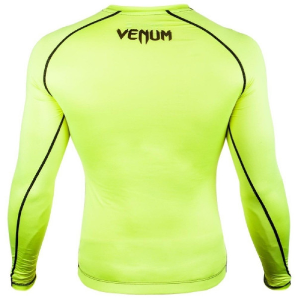 Компресійна футболка Venum Contender 3.0 Compression T-shirt Long Sleeves Yellow/Black