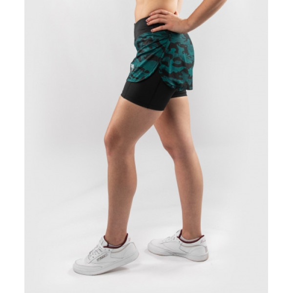 Компресійні шорти Venum Defender Hybrid Compression Shorts Black Green