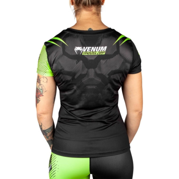 Жіноча футболка Venum Training Camp 2.0 T-Shirt Black Neo Yellow
