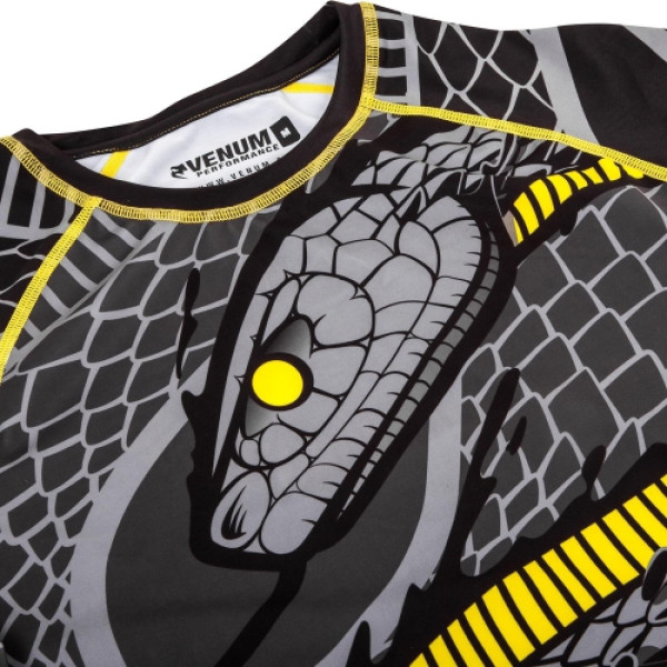 Рашгард Venum Snaker Rashguard Short Sleeves Black Yellow