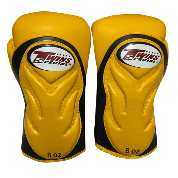 Боксерські рукавиці Twins Velcro Extra Design BGVL6 Black Yellow