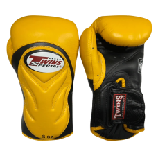Боксерські рукавиці Twins Velcro Extra Design BGVL6 Black Yellow