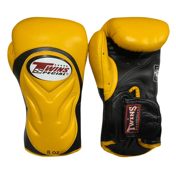 Боксерські рукавиці Twins Velcro Extra Design BGVL6 Black Yellow