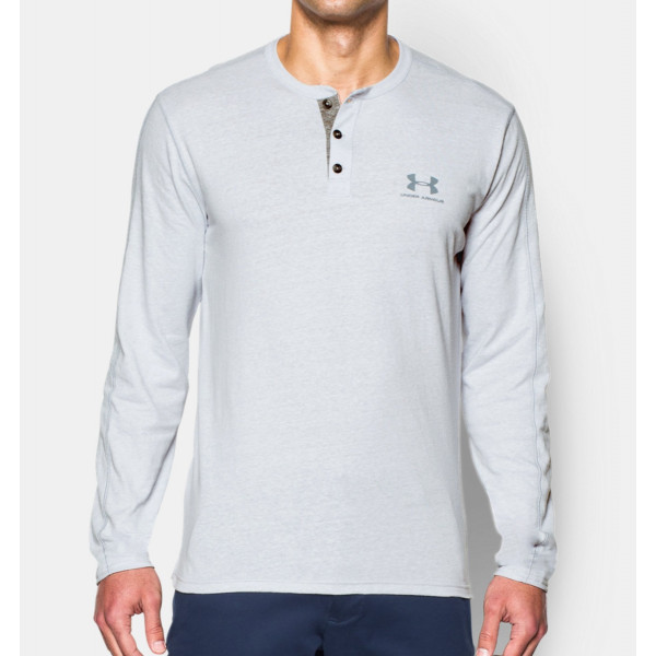 Лонгслів Under Armour Henley T-Shirt Air Force Gray Heather