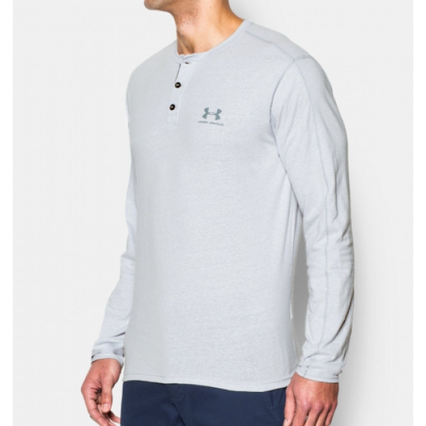 Лонгслів Under Armour Henley T-Shirt Air Force Gray Heather