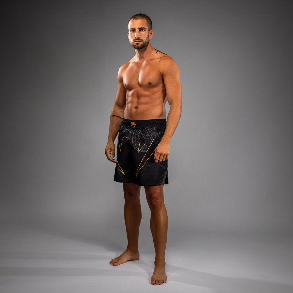Шорти для ММА Venum Serpenti Fightshorts Black Silver Gold