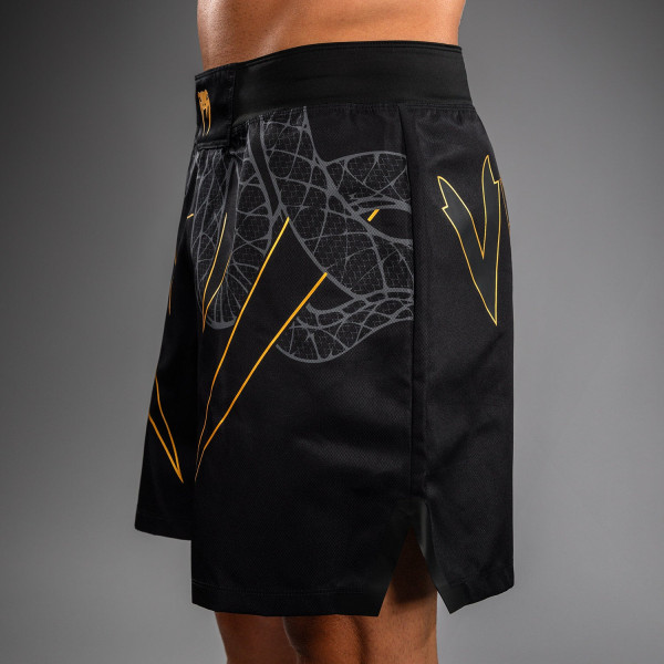 Шорти для ММА Venum Serpenti Fightshorts Black Silver Gold