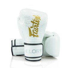 Боксерські рукавиці Fairtex X Glory Kickboxing Competition and Training Gloves BGVG3 White Silver