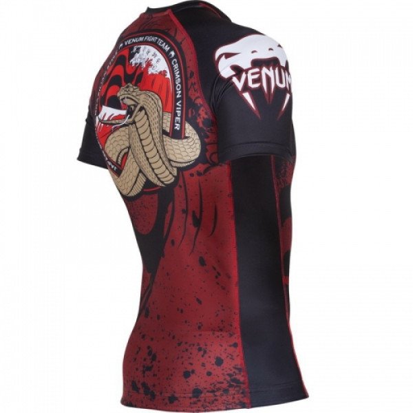 Рашгард Venum Crimson Viper Rashguard Short Sleeves Black Red