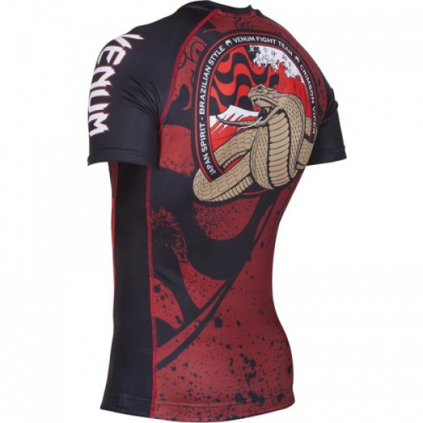 Рашгард Venum Crimson Viper Rashguard Short Sleeves Black Red