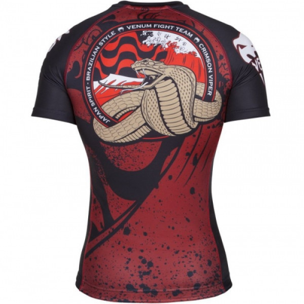 Рашгард Venum Crimson Viper Rashguard Short Sleeves Black Red