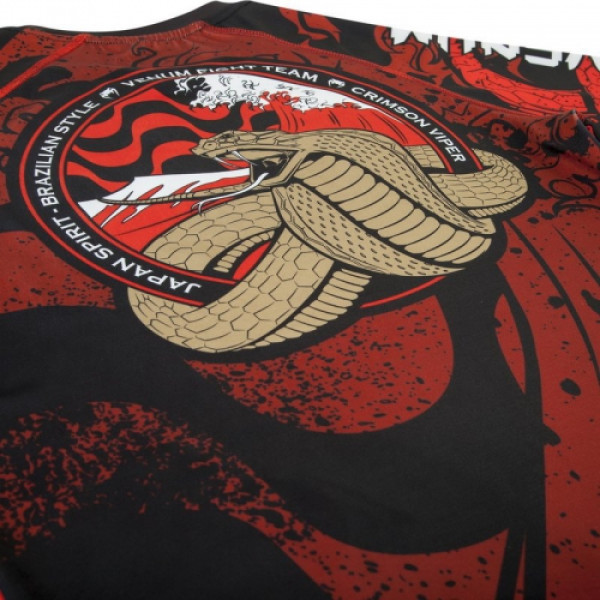 Рашгард Venum Crimson Viper Rashguard Short Sleeves Black Red
