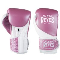 Боксерські рукавиці Cleto Reyes High Precision Leather Training Gloves Pink White