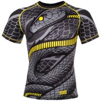 Рашгард Venum Snaker Rashguard Short Sleeves Black Yellow