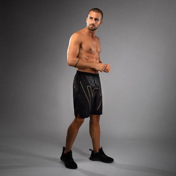 Тренувальні шорти Venum Serpenti Training Shorts Black Silver Gold