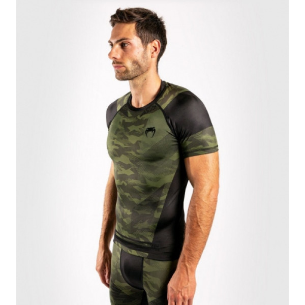 Рашгард Venum Trooper Rashguard Short Sleeves Forest Camo Black