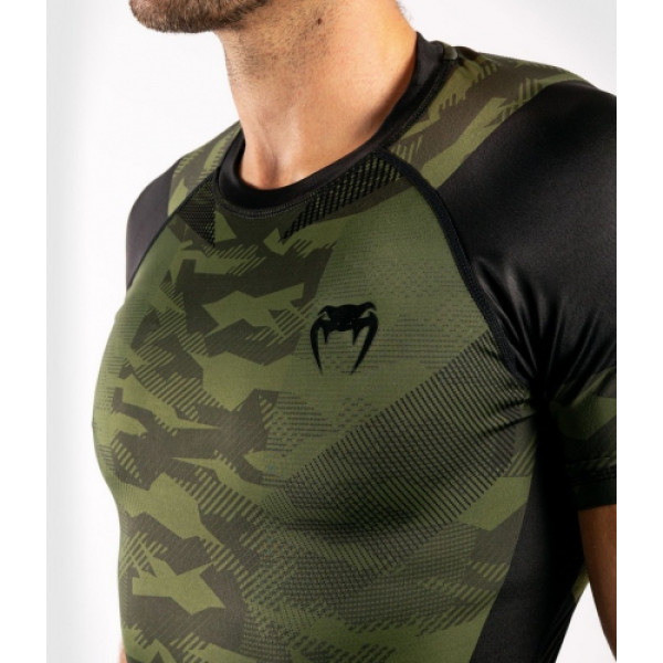 Рашгард Venum Trooper Rashguard Short Sleeves Forest Camo Black