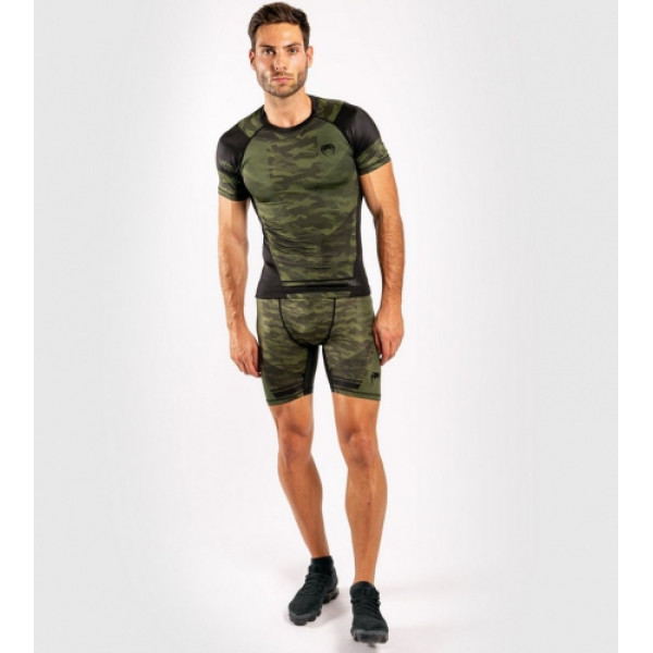 Рашгард Venum Trooper Rashguard Short Sleeves Forest Camo Black