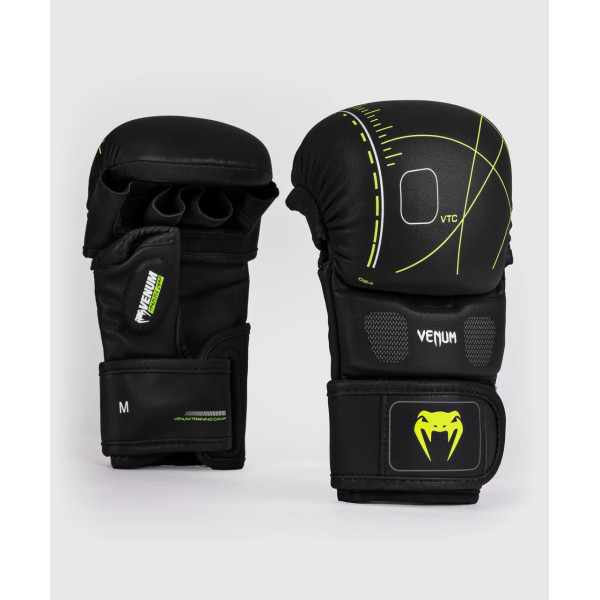 Рукавиці для MMA Venum Training Camp 4,0 Sparring Gloves - Black/Neon Green