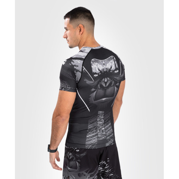 Рашгард Venum Gorilla Jungle Rashguard Short Sleeves Black White