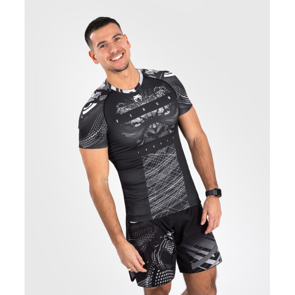 Рашгард Venum Gorilla Jungle Rashguard Short Sleeves Black White